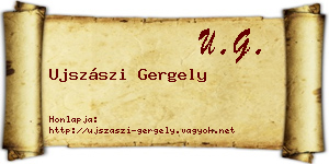 Ujszászi Gergely névjegykártya