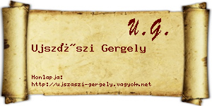 Ujszászi Gergely névjegykártya